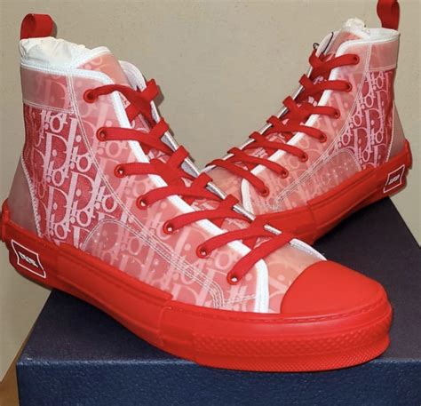 red dior mens shoes|b23 high top sneaker.